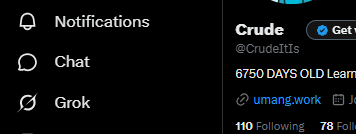 CrudeItIs's tweet photo. I wake up everyday, check @X and nothing new
Lets connect if you are into tech https://t.co/mBQq1O0woz