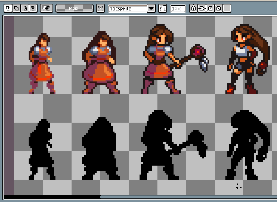 BC_Studios_OFC's tweet photo. I have a project I'd love to work on someday, but before that I really want to get much better at pixel art, especially character art. I feel like I've made a lot of progress these past few days, and for the first time I'm actually starting to like my work. 
#pixelart https://t.co/Vhe2f1s3FX