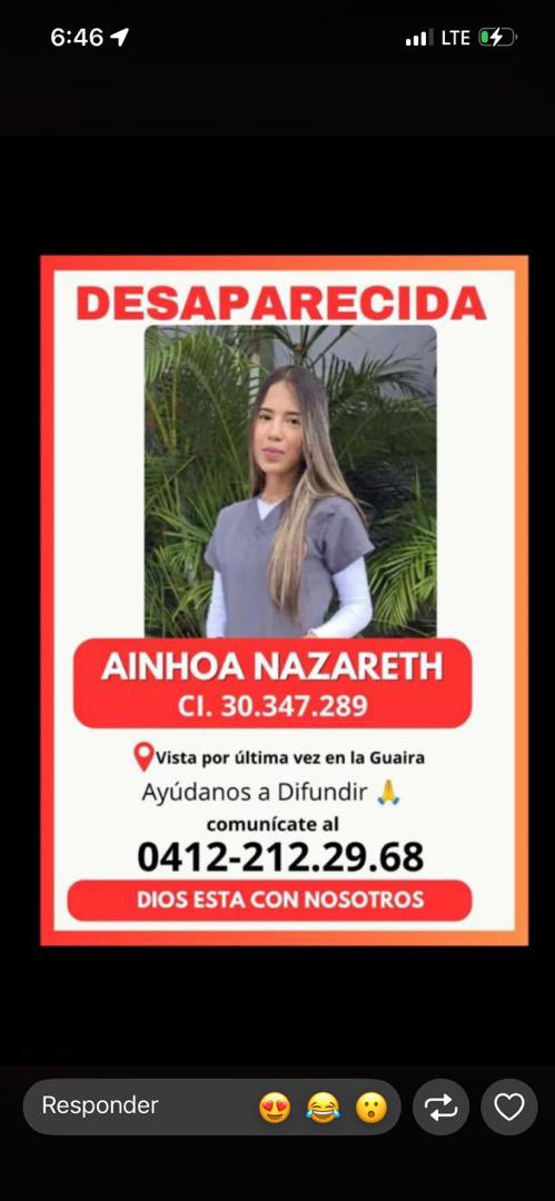 comefIower's tweet photo. DESAPARECIDA‼️‼️‼️‼️

SE BUSCA A AINHOA NAZARETH
DIFUNDIR POR FAVOR https://t.co/oI6i8k0ZaD