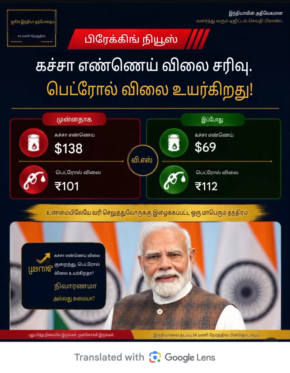 Shaan77sun's tweet photo. பெட்ரோல்

இலவசமா கிடைத்தாலும்

இந்தத் தெரு நாய்

இதே விலைக்குத்தான் விற்பான் என்பது நமக்கு தெரியாதா? https://t.co/zhHBTAbveF