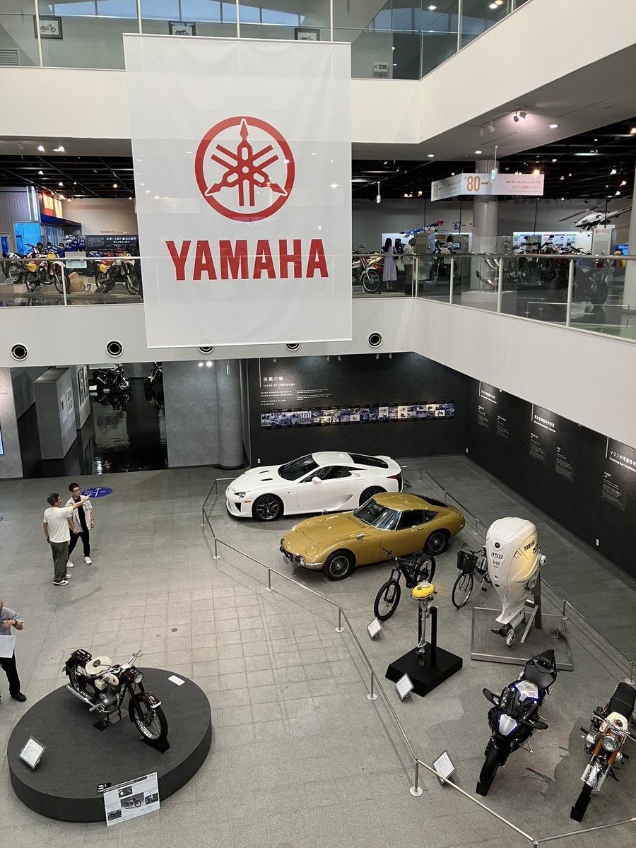 wkhr_mc's tweet photo. ヤマハのコミュニケーションプラザがリニューアルされたらしいので行ってみた🏍️
順路が設定されてて、前よりもパネル説明が充実した気がする👏 https://t.co/oY9Syg8fYu