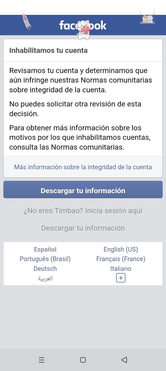 NallelyUniQ's tweet photo. Mi cuenta de @facebook fue inhabilitada injustamente.
Llevo usando la misma cuenta desde 2014, tengo información, fotos y una valiosa colección de recuerdos guardados ahí.
Soluciónenlo, por favor.
#MetaResponde @Meta #FacebookSupport #InstagramSupport @instagram https://t.co/zVUS1uz63o