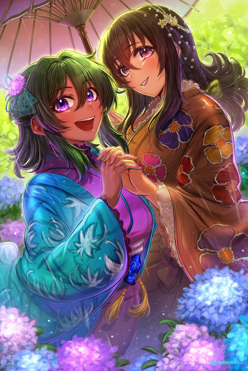 ナターリア(シンデレラガールズ) 「雨が続きますがこれが豊穣もたらす慈足らんことを サッカー世界大会で日本とブラジル」|のん＠イラストお題募集中のイラスト