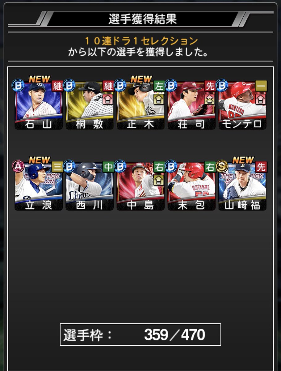 se_707_ya's tweet photo. 90連でこれはいい感じかな？

#プロスピA https://t.co/FTvKry8z1G