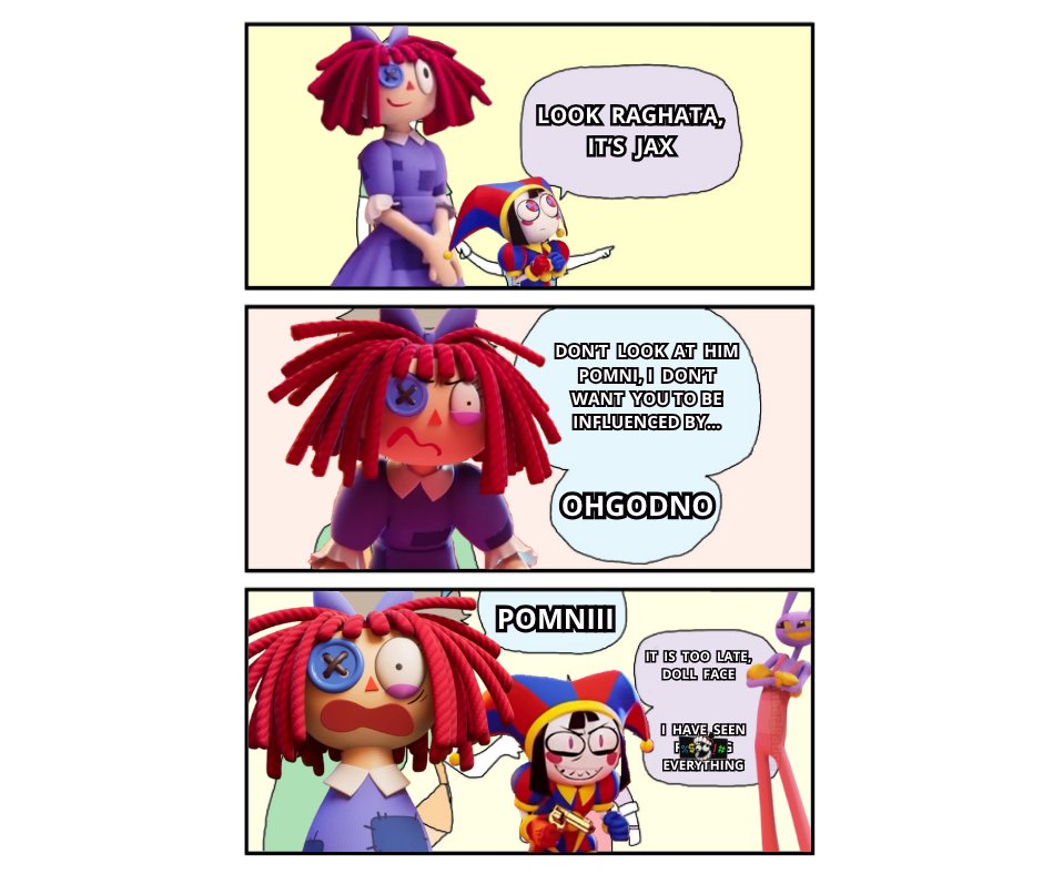Amber_Ration's tweet photo. #TADC #tadcep6 #theamezingdigitalcircus #pomni #raghata #jax #jaxdigitalcircus #theamazingdigitalcircusmeme #memes #tadcmemes https://t.co/ogg3AYm2lV