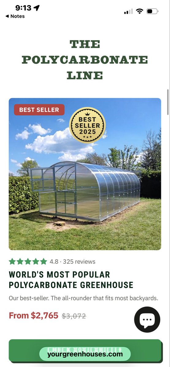 LlcLiving97560's tweet photo. Do you like to garden? I have just partnered with the best greenhouse company in the US, Your Greenhouse’s! 50% off, starting $2800, free shipping, three styles!  Click on my link, before the prices go up!!! Best price and the best quality!!!

https://t.co/zj0zqpU5UD https://t.co/qOE4uZ6obQ