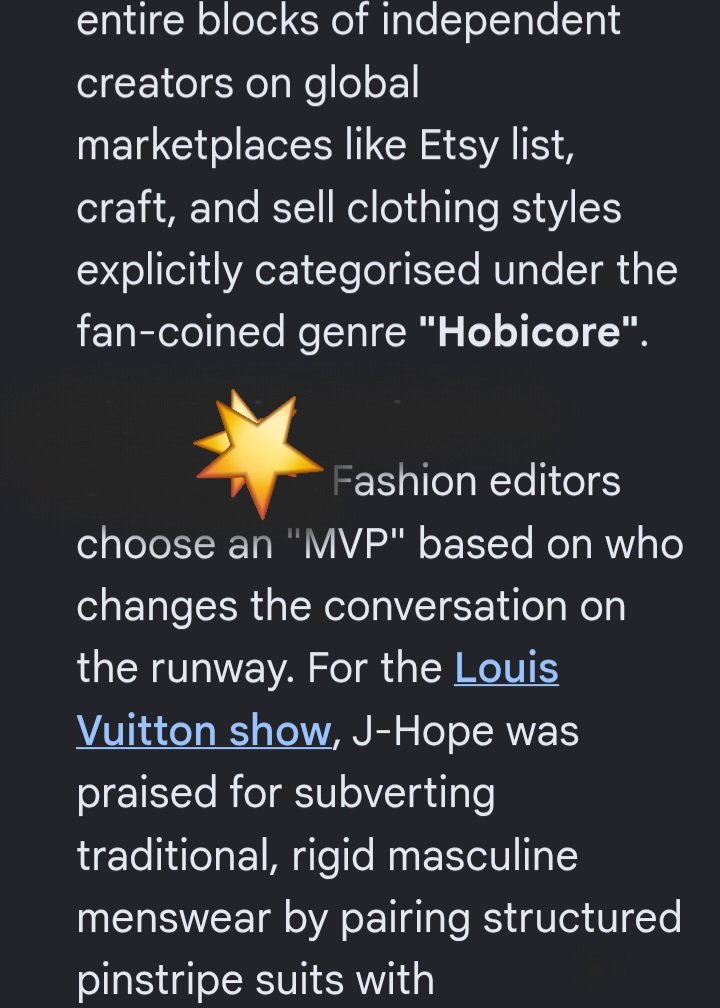 onemorelightCB's tweet photo. When British Vogue officially proclaimed J-hope as the "MVP" of "PFW" writer Taylor Glasby explicitly laid out the Artistic reasons why the fashion elite gives him this title.  Vogue highlighted that J-Hope " sports the most experimental fits in BTS" https://t.co/p7O5enogZV