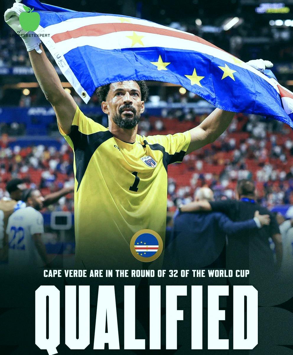 kh16ty1's tweet photo. The fairy tale continues. Cape Verde went unbeaten in three matches and somehow knocked out traditional powerhouse Uruguay to finish second in their group and advance. Crazy stuff! 🔥 https://t.co/1umvfsoMYv