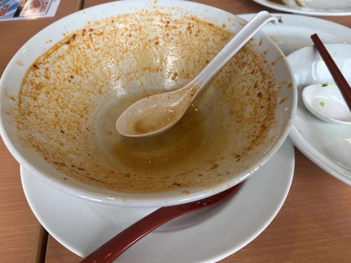 baru512's tweet photo. 幸楽苑！🍜
会津レッド辛うますぎてスープ全部飲んじゃった😋 https://t.co/cjjp1vovHa