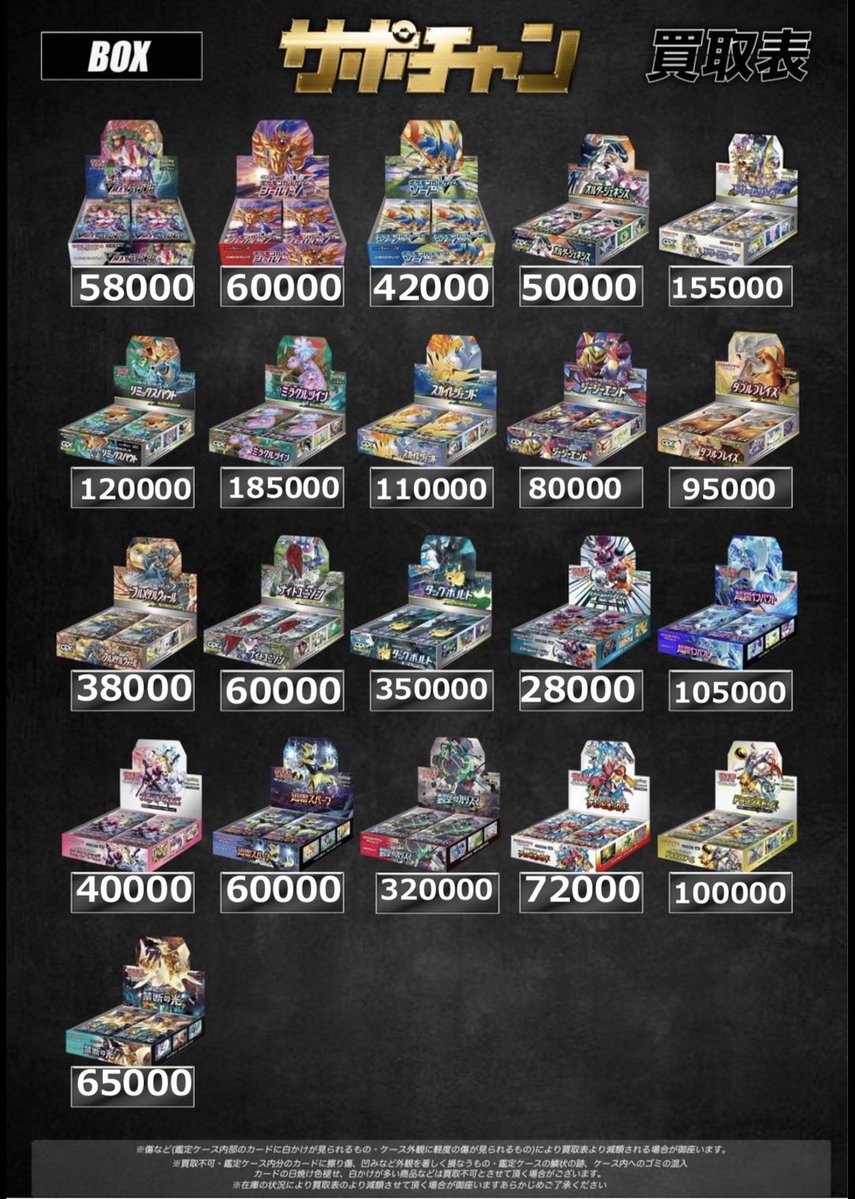 サポートチャンス 買取 6月27日（土) BOX買取 ⚠️予告なく終了する