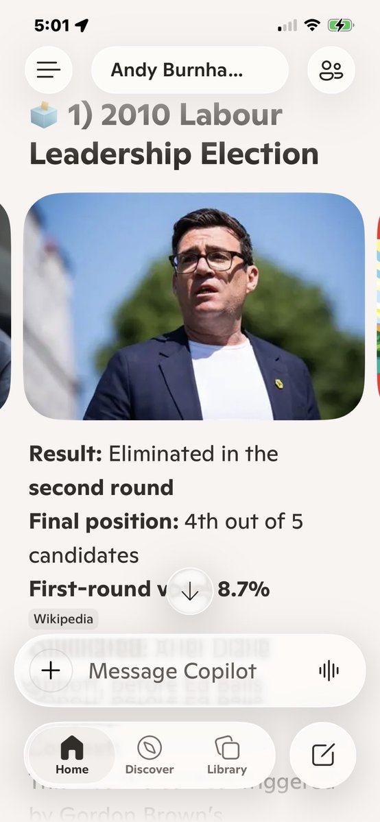 PeteSanford's tweet photo. SOMEONE. SOMEWHERE 

Wants Andy Burnham Elected Prime Minister So Badly That They Have Removed The Election Part. 

Because Neither The Public Nor Labour Members Ever Wanted Him Leader. 

NOT EVEN CLOSE:

Two Leadership Battles:

Two Humiliating Defeats. 

Andy Burnham has stood for Labour leader twice before — in 2010 and 2015 — and lost both times.

BOTH. TIMES 

Here are his previous bids and how he performed, with results.

🗳️ 1) 2010 Labour Leadership Election

Result: Eliminated in the second round:

Final position: 4th out of 5 candidates…

Context:

This was the contest triggered by Gordon Brown’s resignation. 

The final head‑to‑head was between Ed and David Miliband, with Ed Miliband winning. 

Burnham never came close to the final two. 

🗳️ 2) 2015 Labour Leadership Election

Result: Finished second, but far behind the winner:

Vote share: 19.0%

Winner: Jeremy Corbyn with 59.5% in the first round (landslide)

Context:

This was the post‑Ed Miliband contest. 

Burnham was initially seen as a frontrunner, but Corbyn surged dramatically and won outright in the first round. 

Burnham’s 19% placed him well behind Corbyn but ahead of Yvette Cooper and Liz Kendall. 

📌 Summary

Burnham was never the choice of the Public or Party.

Those with Power 

Those with Wealth 

Those who make Decisions Way Above Our Pay Grades:

Have Decided:

BURNHAM IS THIS YEARS USEFUL IDIOT

Corrupt
Malleable 
Integrity Free
Greedy

The Perfect Asset. 

Hence The Coronation.

An Election Would Have Been 3/3 Defeats 

Ouch…

How Does That Feel Andy??