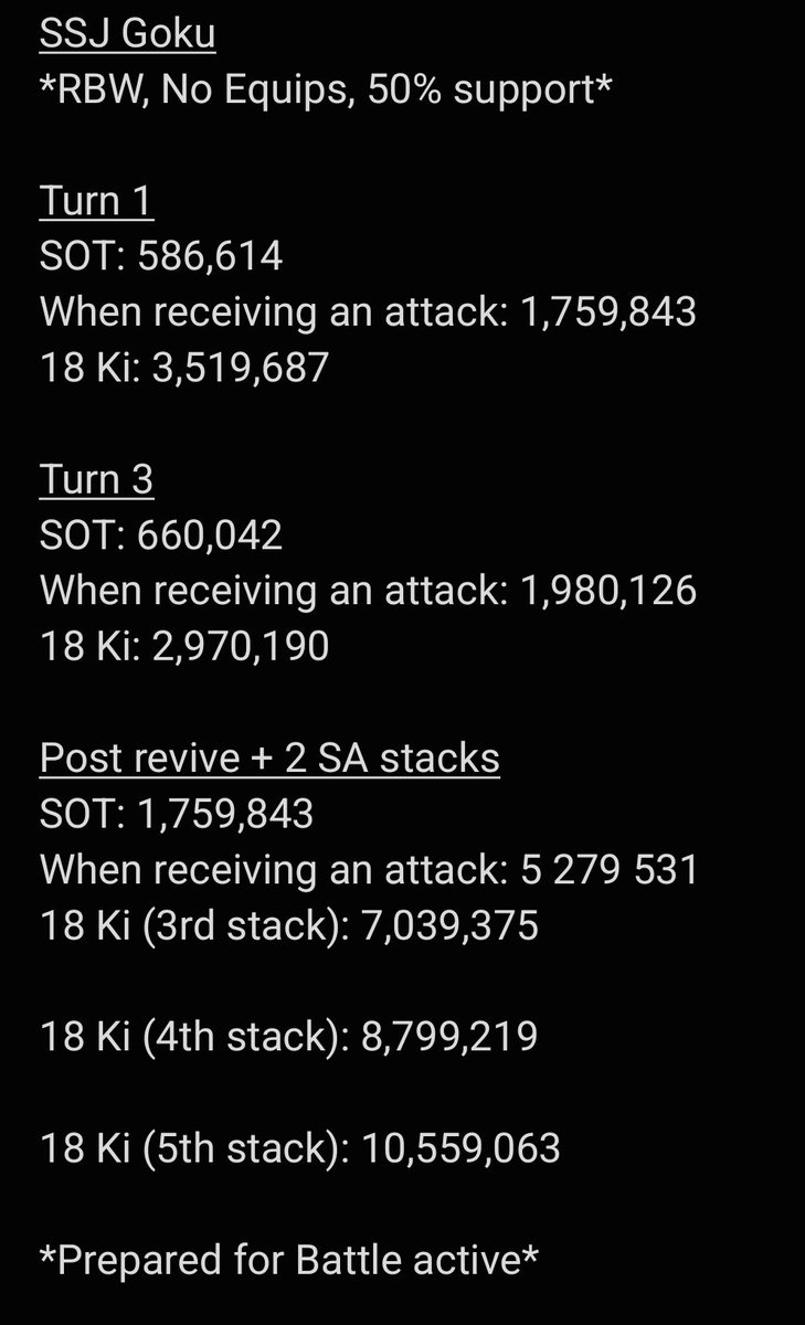 obeliezer's tweet photo. EZA LR SSJ Goku DEF calcs https://t.co/BIQfyq0wWn