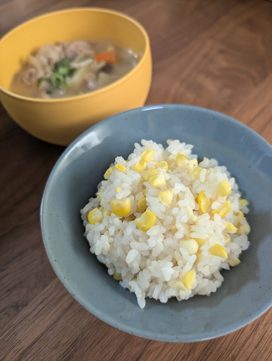 aim1mim1's tweet photo. トウモロコシご飯もたいへん美味しくできました…！ https://t.co/2TCkPZuadx