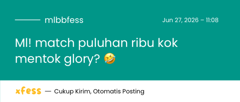 mlbbfess's tweet photo. Ml! match puluhan ribu kok mentok glory? 🤣 https://t.co/Q8fFZcHAdH