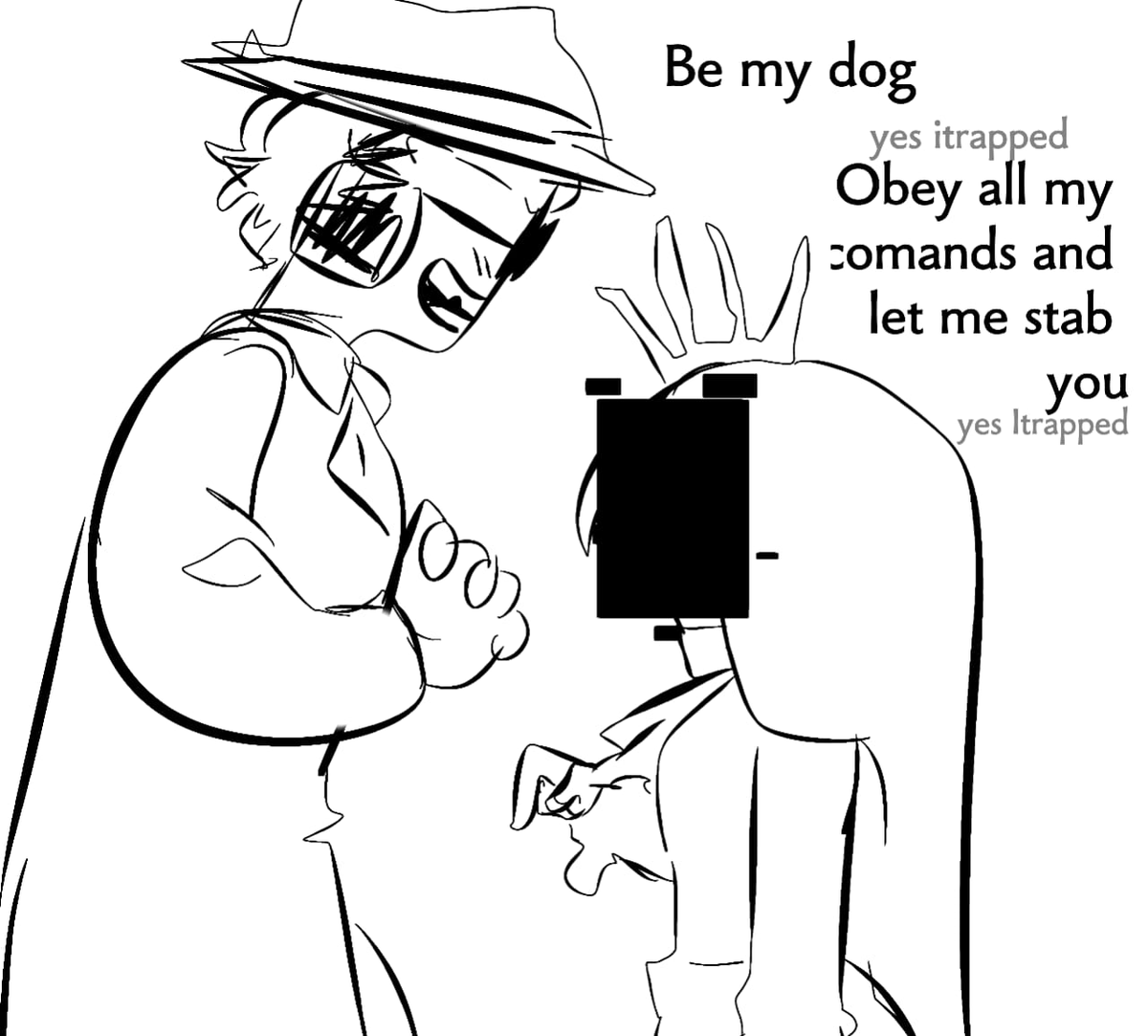 trappedvictim's tweet photo. my friend drew iChance based on what ive told them https://t.co/f0IRj8eqaK
