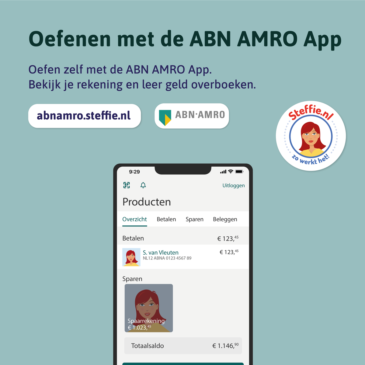 SteffieHelpt's tweet photo. Heb je de ABN AMRO app en wil je graag oefenen met een betaling? Steffie helpt je graag en eenvoudig op https://t.co/LlDv4CzydW 

#bankieren #digitaal #leren #oefenen #makkelijk #geenstress #meedoen #zelfdoen #inclusie https://t.co/MWv7VYqjpk