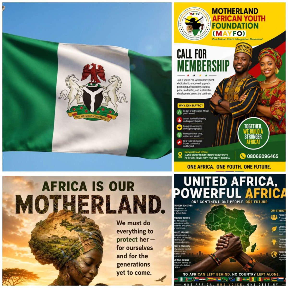 MAYFOAFRICANYF's tweet photo. To become part of a vibrant Pan-African network, develop leadership &amp; life skills, access growth &amp; collaboration opportunities &amp; contribute meaningfully to community&amp; national development.

📍 National Head Office:
NANS Secretariat,  University of Benin

☎️ Contact: 08066096465 https://t.co/SWfAkmQbCN