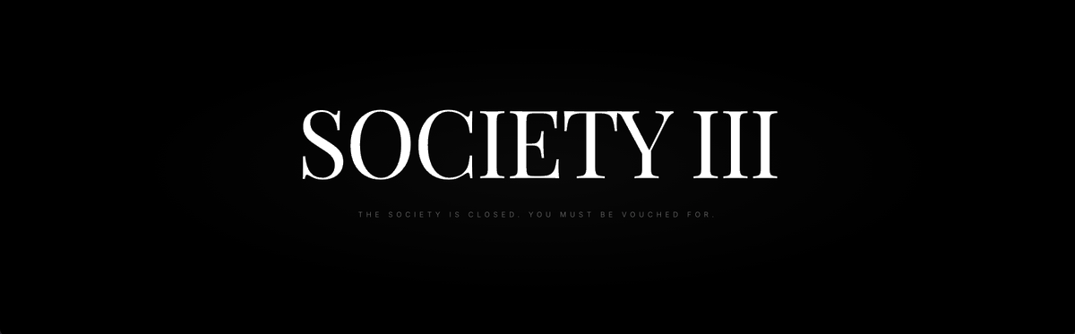 TheSocietyIII's tweet photo. Silence the noise. The new era begins now.

Not everyone is invited.

III https://t.co/Mgu09Kh72L