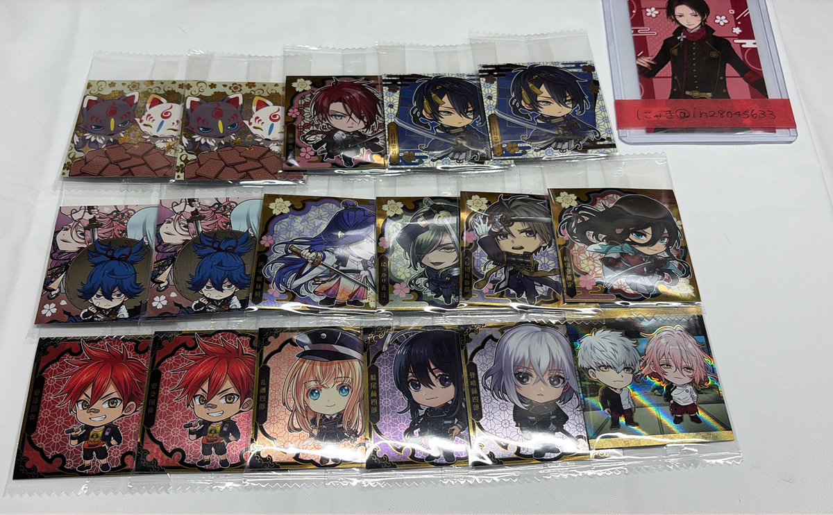 in28045633's tweet photo. 【交換 譲渡 買取】 刀剣乱舞 にふぉるめーしょん3 

譲➡️☆後家☆三日月♡こんのすけ♡和泉守♡長谷部♡にっかり丙子椒林剣左文字愛染乱骨喰鯰尾大千鳥泛塵

求➡️祝装加州 or 100/枚＋送料

☆は無印から2〜 ♡は無印から1〜
郵送、PayPayのみ https://t.co/sZuYEFM9Mh