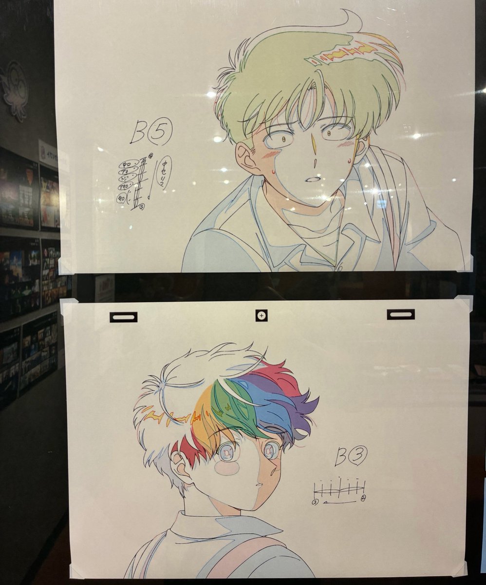 jadarap's tweet photo. フォロワーさんに教えてもらい「ガンバレ！中村くん！！」の制作会社が杉並にあるということで杉並アニメーションミュージアムで原画などの展示会を見に行きました。キャラの身長や外観など細かな設定や音楽に対するこだわりなど色々無料で見られるので刺さった方は是非 https://t.co/BLgQDHwpYI