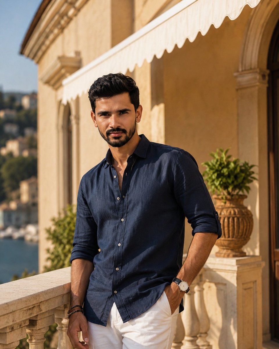 Mediterranean Villa Balcony Portrait