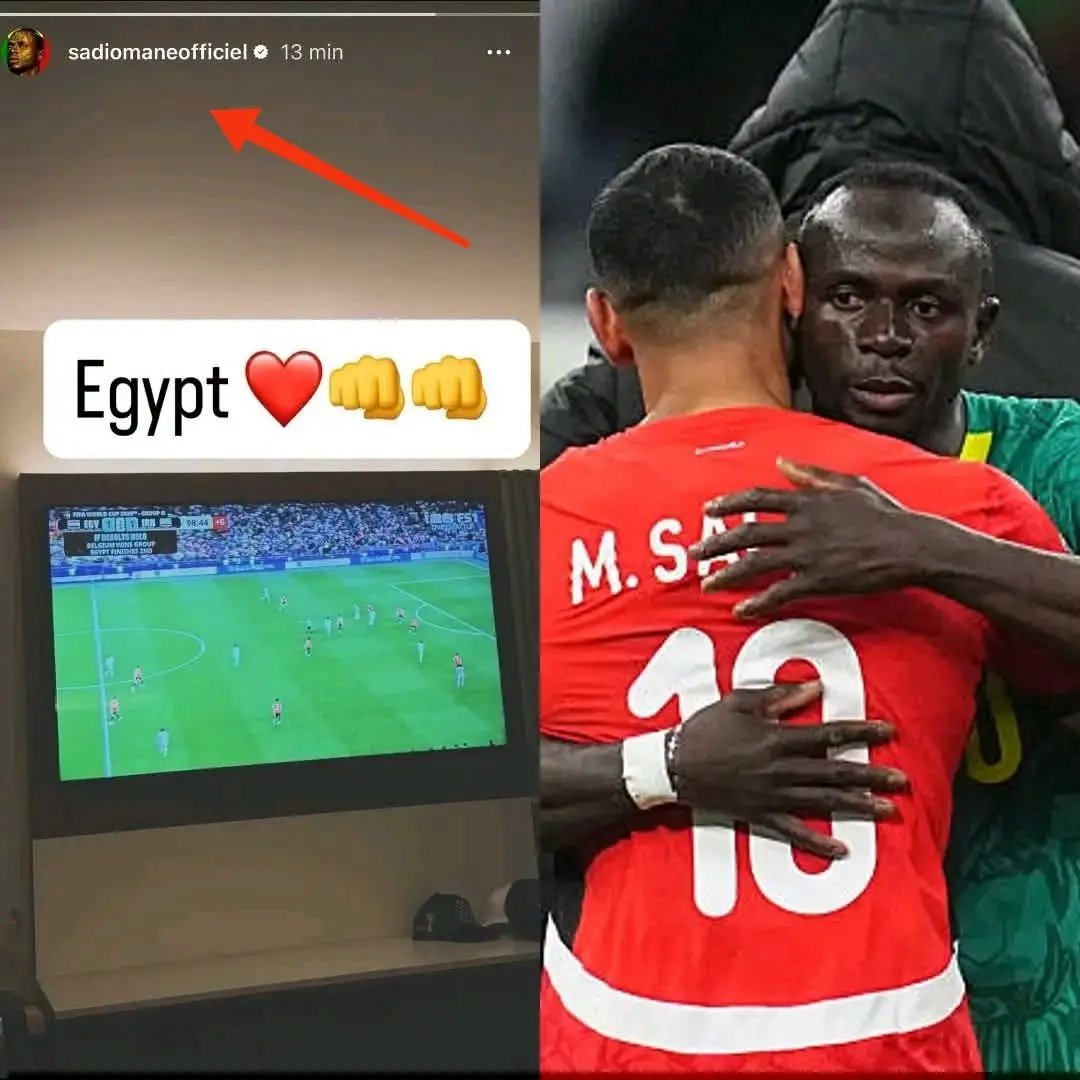 shno74's tweet photo. ساديو ماني عبر إنستجرام : " مصر "  ❤️

والله ياجدع انت سالك و قلبك نضيف ♥️ https://t.co/hRADfJRaI1