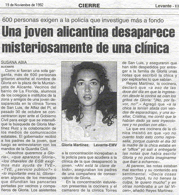 LCDS_2's tweet photo. ⚠️ATENCIÓN⚠️

La misteriosa desaparición de Gloria Martínez Ruiz en octubre de 1992, dos semanas antes del crimen de las niñas de Alcàsser.  

Un caso que todavía sigue sin resolverse. (HILO) 👇 https://t.co/j6nZh4E7Zr