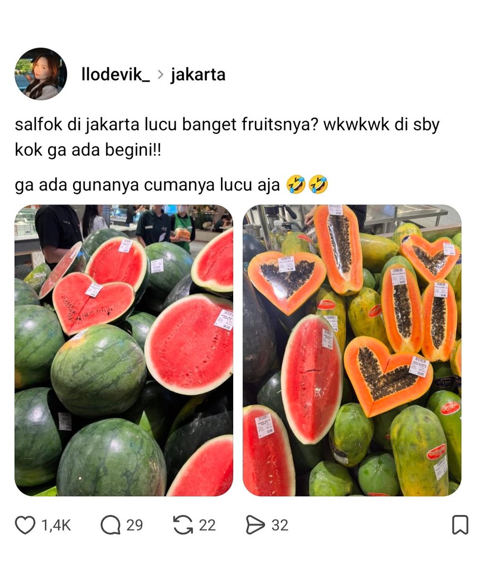 Elang_875's tweet photo. jadi ingat dulu sempat ngdate di bintaro exchange, doi ke toilet gw nemu pepaya bentuk love kayak gini. gw beli dan masukin ke tasnya doi. waktu makan di solaria doi kaget dan salting parah. 
hanya berbagi kenangan indah skrg udh asing. https://t.co/rUm8DAorF7