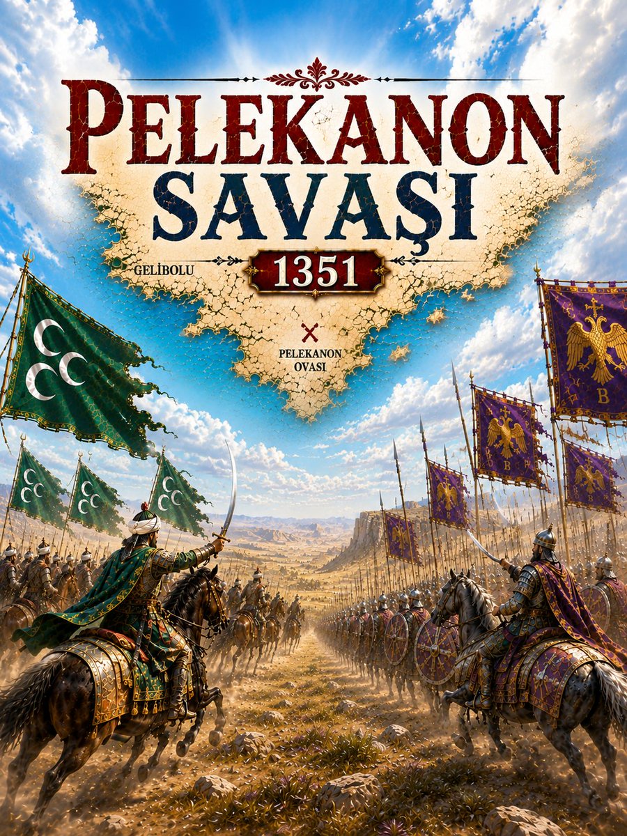 DevletiFetih's tweet photo. ⚔️ Pelekanon Savaşı (1329)

Bizans İmparatoru, Osmanlı'yı durdurmak için ordusunun başında bizzat savaşa çıktı.

Sonuç?

Osmanlı kesin bir zafer kazandı ve Anadolu'daki Bizans direnişi büyük darbe aldı.

Tarihin akışın�� değiştiren bu savaşın tüm hikâyesi Bu Akşam Saat 19:00'da Devlet-i Fetih YouTube'da.
YouTube: https://t.co/UhJJtWjas8

#Pelekanon #Osmanlı #OrhanGazi #Tarih #DevletiFetih