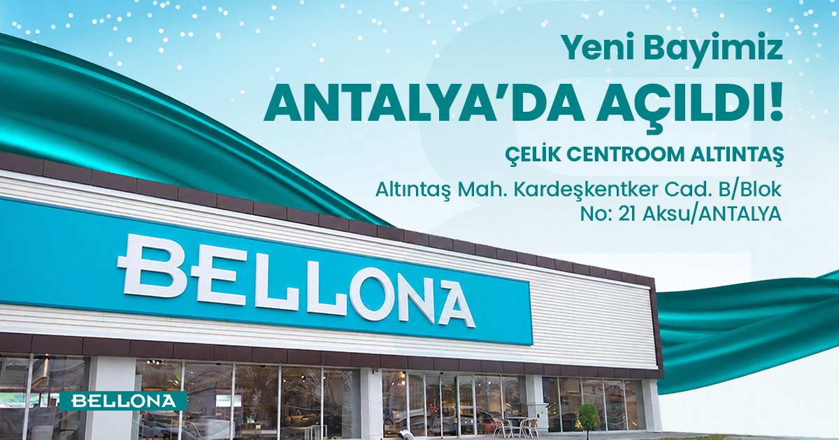 bellona's tweet photo. Bellona ile evleri yuvaya dönüştüren konfor Antalya’da!

Yeni mağazamız Çelik Mağazacılık, değerli protokol üyeleri ve misafirlerimizin katılımıyla kapılarını açtı.

Antalya halkına ve tüm konuklarımıza teşekkür ederiz.

#Bellona #BayiAçılışı https://t.co/v8vRNVSXSu