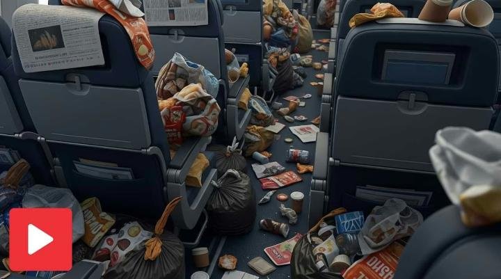OptionTrader383's tweet photo. What a pathetic condition!!!!! No no not of any Airlines but Pathetic condition of Journalism!!! This is clearly a scripted and assembled situation created by the Cabin Crews of the Airlines after arrival of a Flight. They did it to make their video Viral and News Papers around the world are making it a News!!! This trend is dangerous. Airline should investigate and punish the culprits without fail. Making Viral Videos at the cost of public faith and reputation must be handled with larger importance