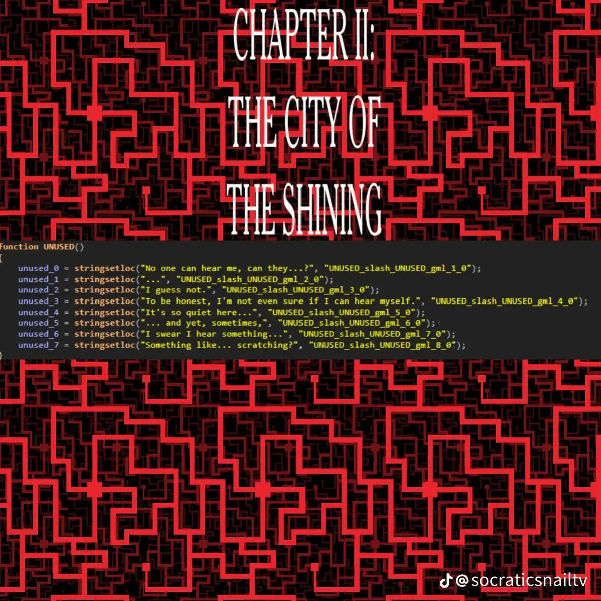 YourLocalHuskot's tweet photo. Its beyond hard to know who the knight is when you really really consider the lost girl text scripts- I get that their "unused" but I dont think thats the case. It says everything is just dark and judging by the weird route i think noelle and Kris are gonna find dess https://t.co/Ipyj9VkKqd