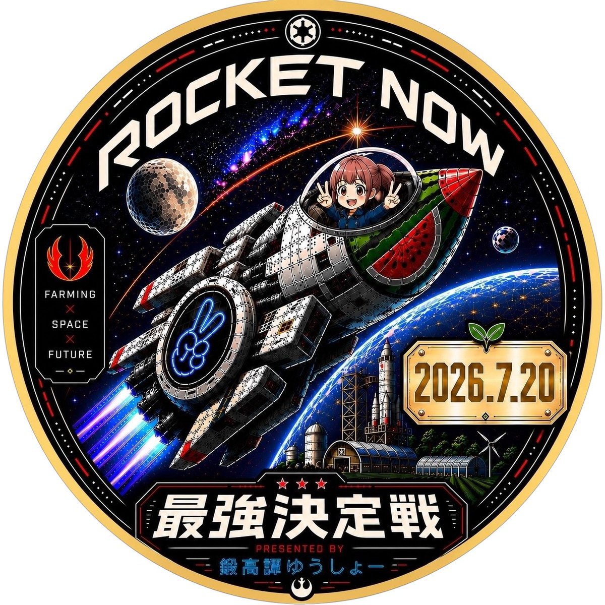 ROCKET NOW 最強決定戦 協賛として、記念ステッカーをデザイン、制作