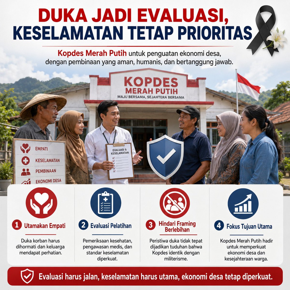 HumasReceh's tweet photo. @MurtadhaOne1 Duka harus dihormati, evaluasi harus berjalan, dan keselamatan wajib diperkuat. Kopdes Merah Putih tetap penting untuk ekonomi desa, dengan pembinaan yang lebih aman, humanis, dan bertanggung jawab.

Sarapan https://t.co/l0ajXtWFGr