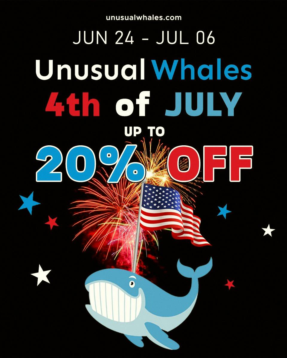 dublinwoods's tweet photo. Unusual Whales is running a July 4th deal — up to 20% off!

We've built tools to help you make sense of this market.

Join here: https://t.co/9sPH9HJ0D0 https://t.co/4iF9zsRRIg