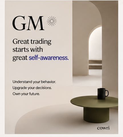 Deyveed_code's tweet photo. GM Traders

Market’s closed. Good.
The best traders use the weekend to get honest with themselves; not about P&amp;L, but about patterns.

What did you notice about yourself this week?

Make this week about working on it! https://t.co/0bJUdbtHRG