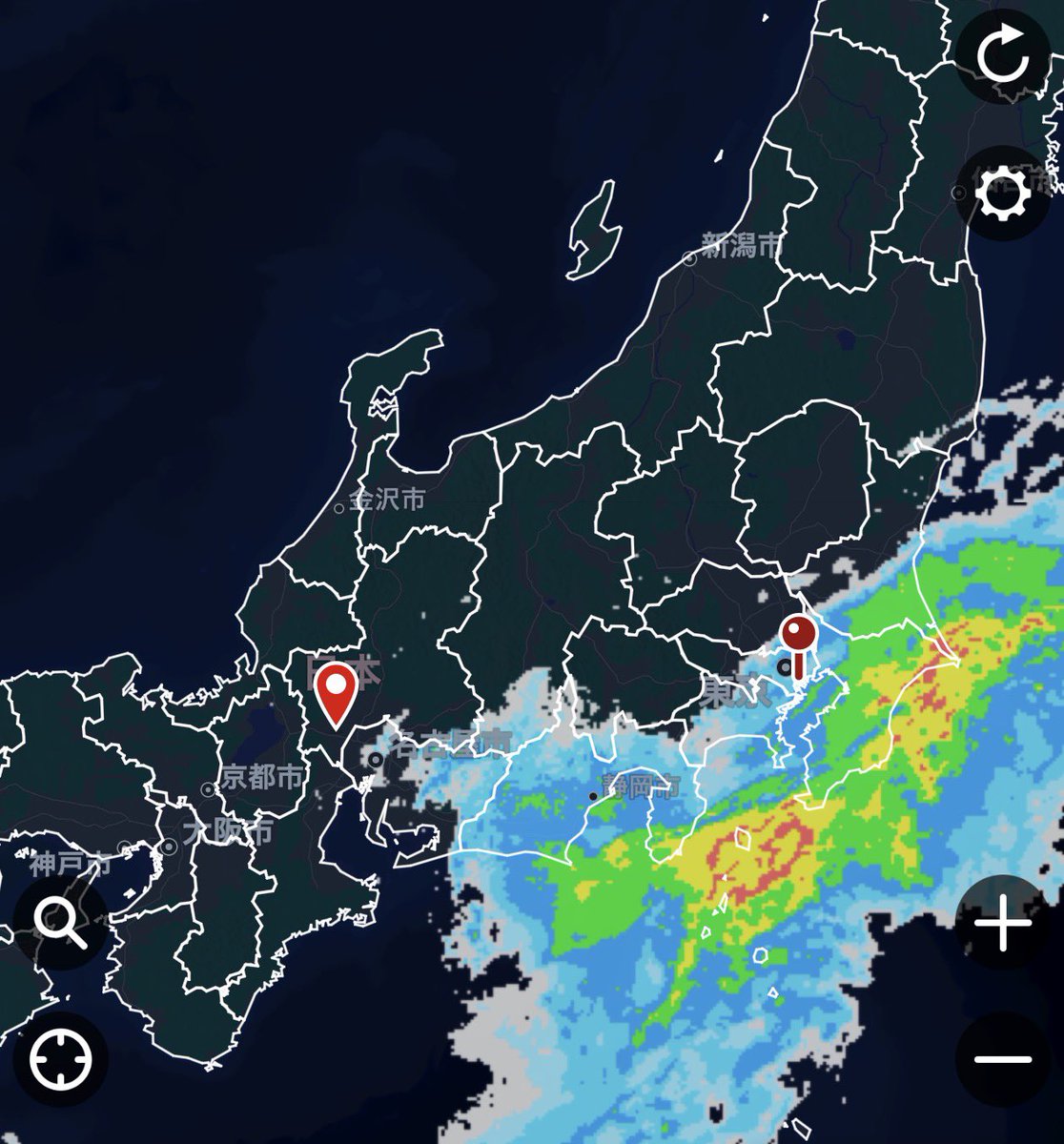 ICHIRO_KH's tweet photo. 脱出。富士川、安倍川、大井川、天竜川があの水量ならおそらく今回の台風は大丈夫。晴れ間出てきた。 https://t.co/gUA869Kfrc