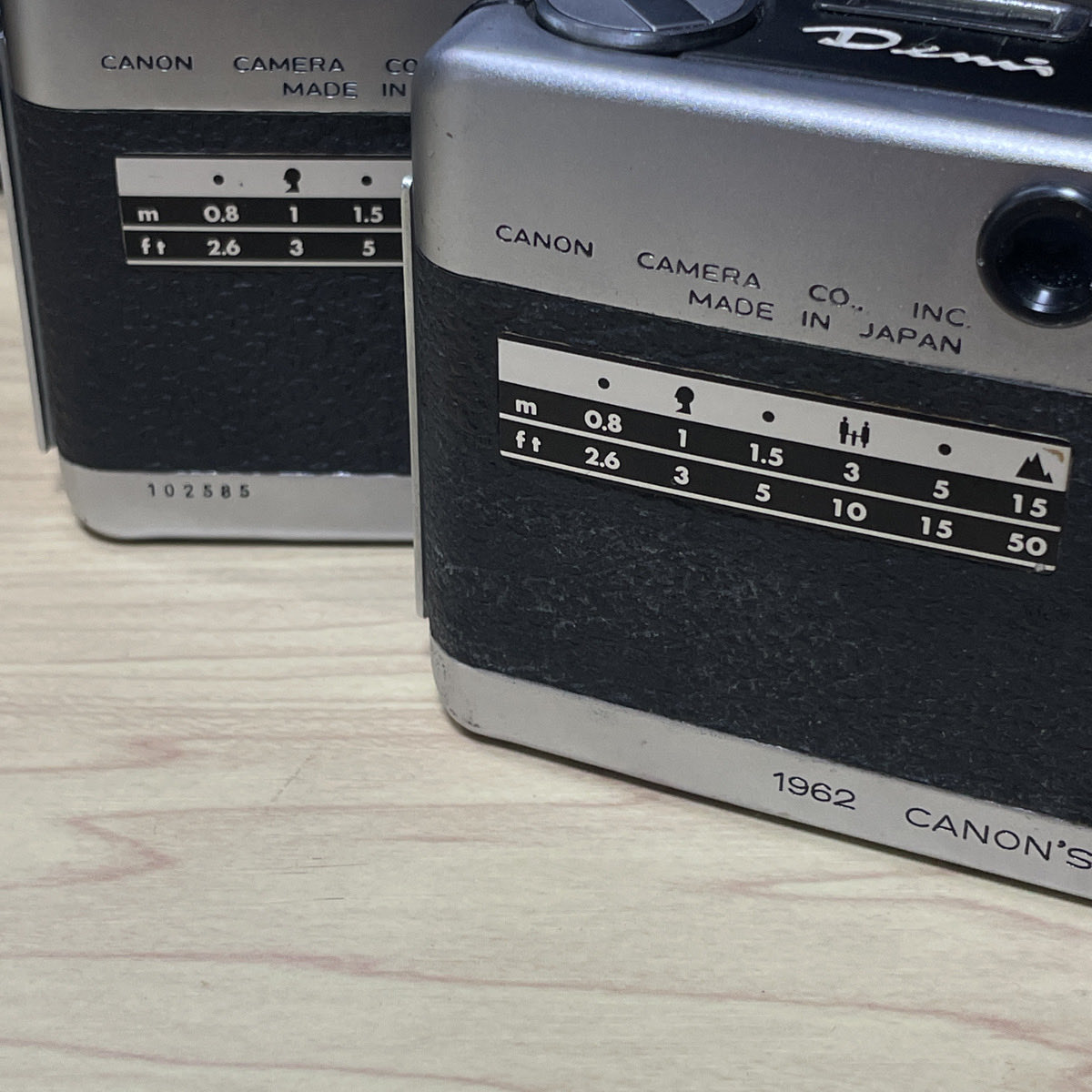 背面には1962 CANON'S 25th ANNIVERSARYと初代社長 御手洗毅の刻印入り