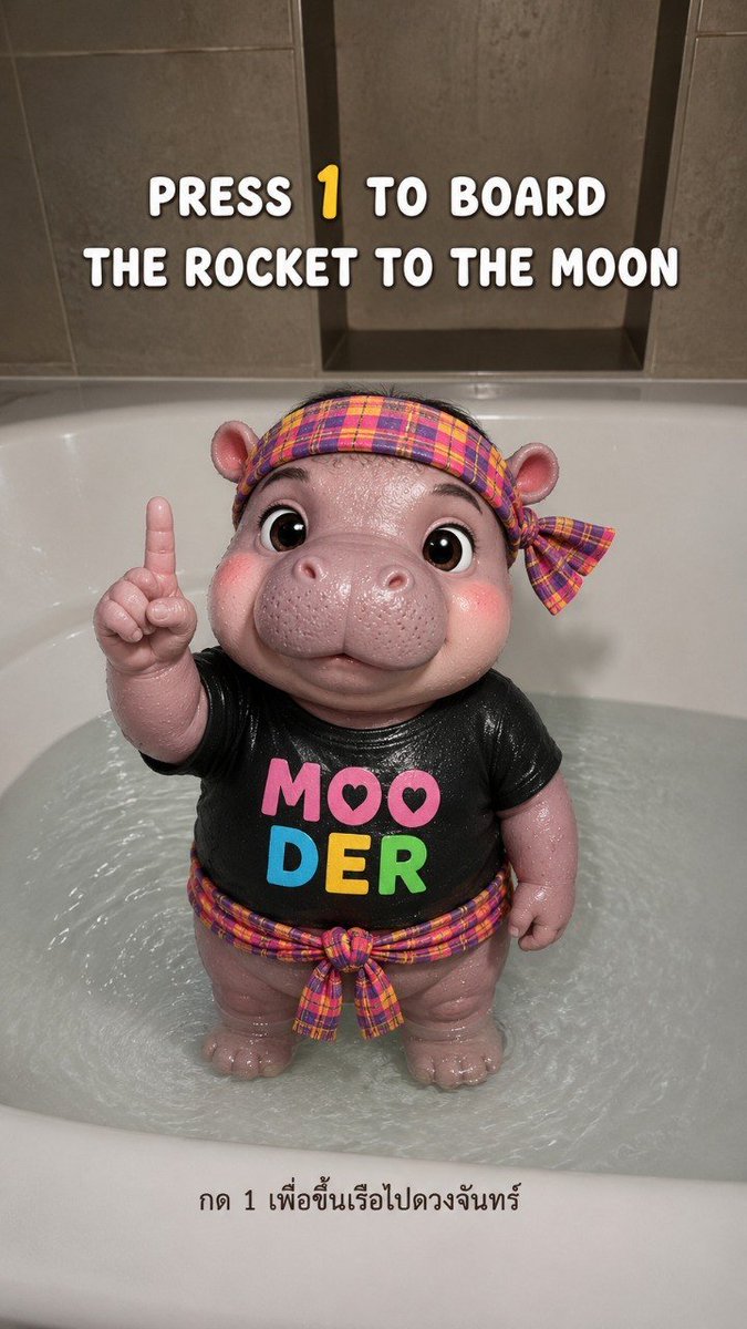 mooder_sol's tweet photo. Day 38 locked in until the voting results are announced!

EBkq3czUriGcbbTYrXW1C3VBM4PtYX34Lf23gs3vpump

One button, one dream, one destination. tThe moon is calling.
Press '1' if you're ready to ride with MooDer all the way to the top.

#MOODER #หมูเด้อ https://t.co/TK4aNJse8S