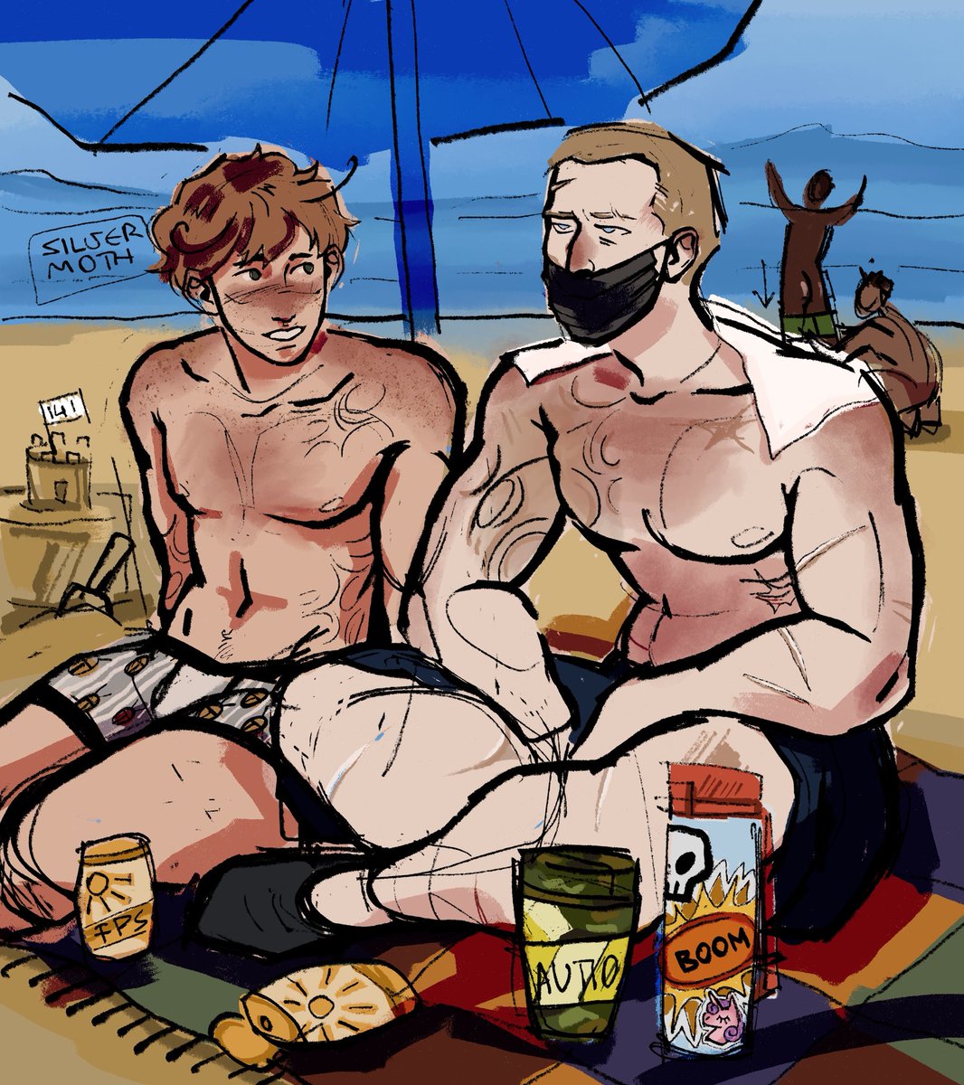 Silvermoth0's tweet photo. Late to #roachappretiationweek2026 but here we are
The sunburn squad Beach Day ^^
#garyroachsanderson #simonghostriley #cod https://t.co/xfUYQzS0xK
