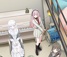 ColdSleeperHAL's tweet photo. いやよく見るとピアノの隣かつ90度の角度つけたドラムセットの置き方して「天才・汐見蛍を観察できる環境」を構築してる和泉朋花さんだいぶ悪すぎるな。全然本番のライブ想定じゃなく、汐見蛍ウォッチングに最適化された配置。天才の横顔を見つめることしか考えてないこの女 https://t.co/5fCcuGoKfi
