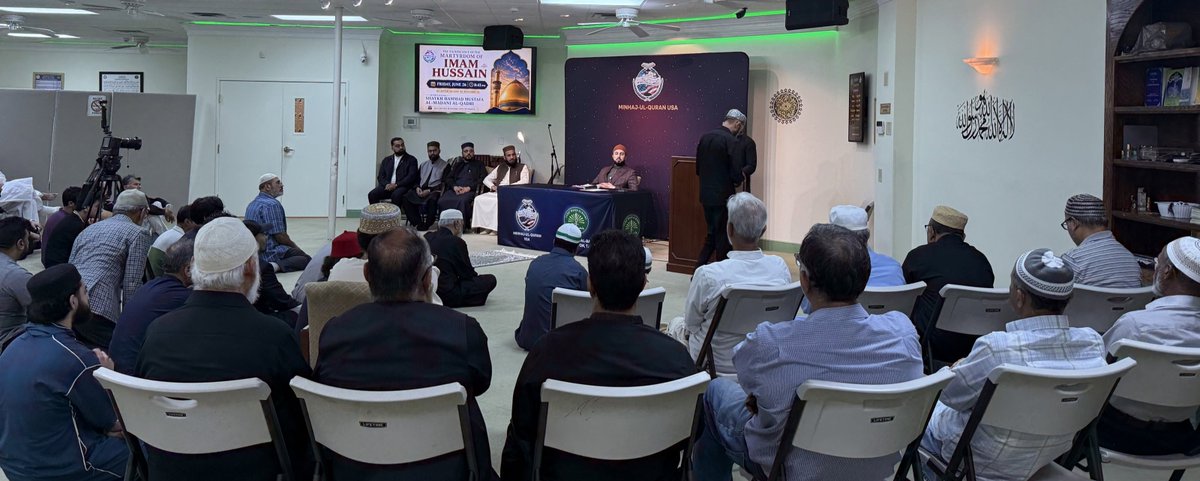HammadQadriMQI's tweet photo. USA, Dallas: Shaykh Hammad Mustafa al-Madani al-Qadri delivered a keynote lecture on the topic of “The Significance of the Martyrdom of Imam al-Husayn (RA)” at Jamé Hasan al-Basri & Minhaj-ul-Quran Community Center, Carrollton, Texas.

Among those in attendance were Syed Soban Ali Faizi, Syed Saad Ali Faizi, Dr Mansoor Mian, Dr Zafar Anjum, Imam Aseel Khan, Syed Ali Abbas Bukhari (President Minhaj-ul-Quran UK), Adnan Sohail (Global Director Operations MWF), Azeem Mirza (Senior Vice President MWF Europe), Mohsin Ashfaq Mughal (Vice President MWF USA), Mohammad Amer (MWF USA Executive Member), Nabeel Mughal, and other key members of Minhaj-ul-Quran Dallas.

#Karbala #MartyrdomOfImamHusayn #ImamHussain #ShaykhHammadMustafa #ShaykhHammadQadri #HMQ #TheSirahAndModernTimes #MQIUSA #USA2026