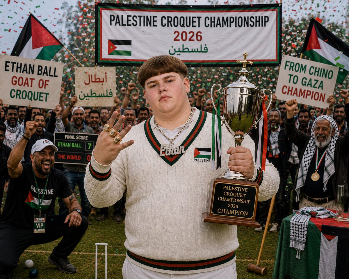 MSCGAMING4's tweet photo. @ZO2_ Congrats to your bro! Glad our boy Ethan Ball could win that croquet tournament over in Palestine! All love 🫶 https://t.co/b174jydaof