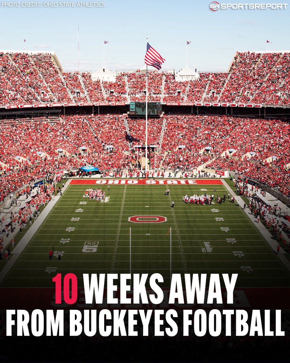 SRBuckeyes's tweet photo. Only 10 weeks until Ohio State football! 💥 https://t.co/bHgdfCDh0U