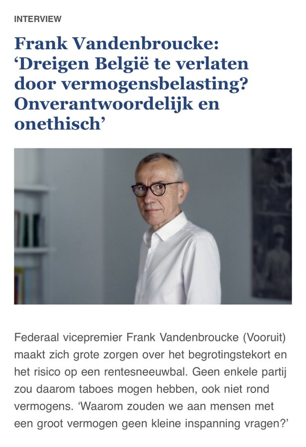 thomas_spaas's tweet photo. Migranten die zero bijdragen onbeperkt welkom, maar o wee wanneer u de taks-slavernij beu bent en verhuist. Dat is dan "onverantwoordelijk en onethisch."

Laat je nooit door een socialist en met name door Frank Vandenbroucke iets wijsmaken over ethiek. Onbekend concept daar. https://t.co/W8FGDVpvN7