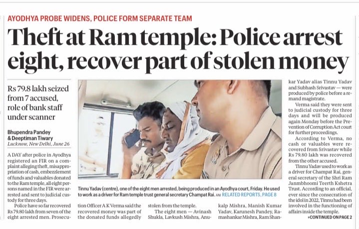 Rahulshrivstv's tweet photo. सब खा रहे हैं। 
बेफिक्र, बेबाक, बिंदास 
पूरी बेशर्मी के साथ। 
कोई व्यवधान नहीं 
किसी का ख़ौफ़ नहीं 
सोचिए,
प्रभु राम के नाम का चंदा चाट गए 
 
#भ्रष्टाचारयुक्तभारत https://t.co/YBt1HDagn5