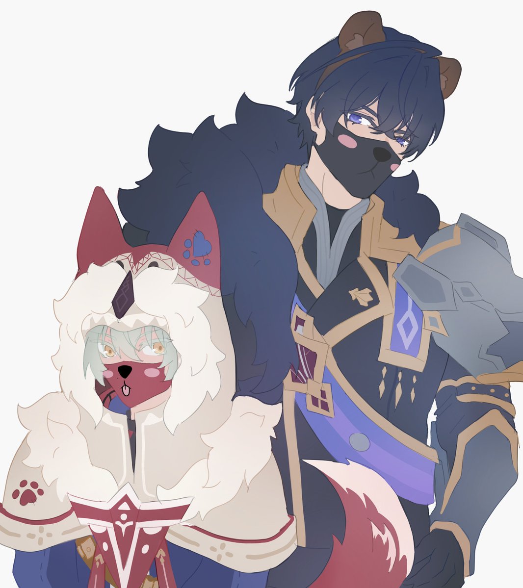 Kenidoru's tweet photo. 🐻🐺#valyosha https://t.co/EvkSM7Cidd