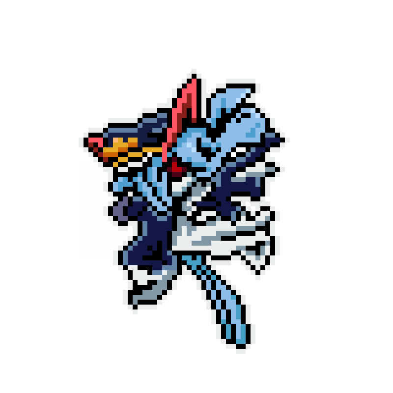 MaksymBlu's tweet photo. Meet Illia the diva pokemon trainer and her mighty Kirlia !

(Original art is the Vocaloid Otobe Hisui, illustration made by Yushihiko Fujimori, pixel art made by me)
#Pokemonart #kirlia #vocaloidfanart https://t.co/qFCO0zi9tY