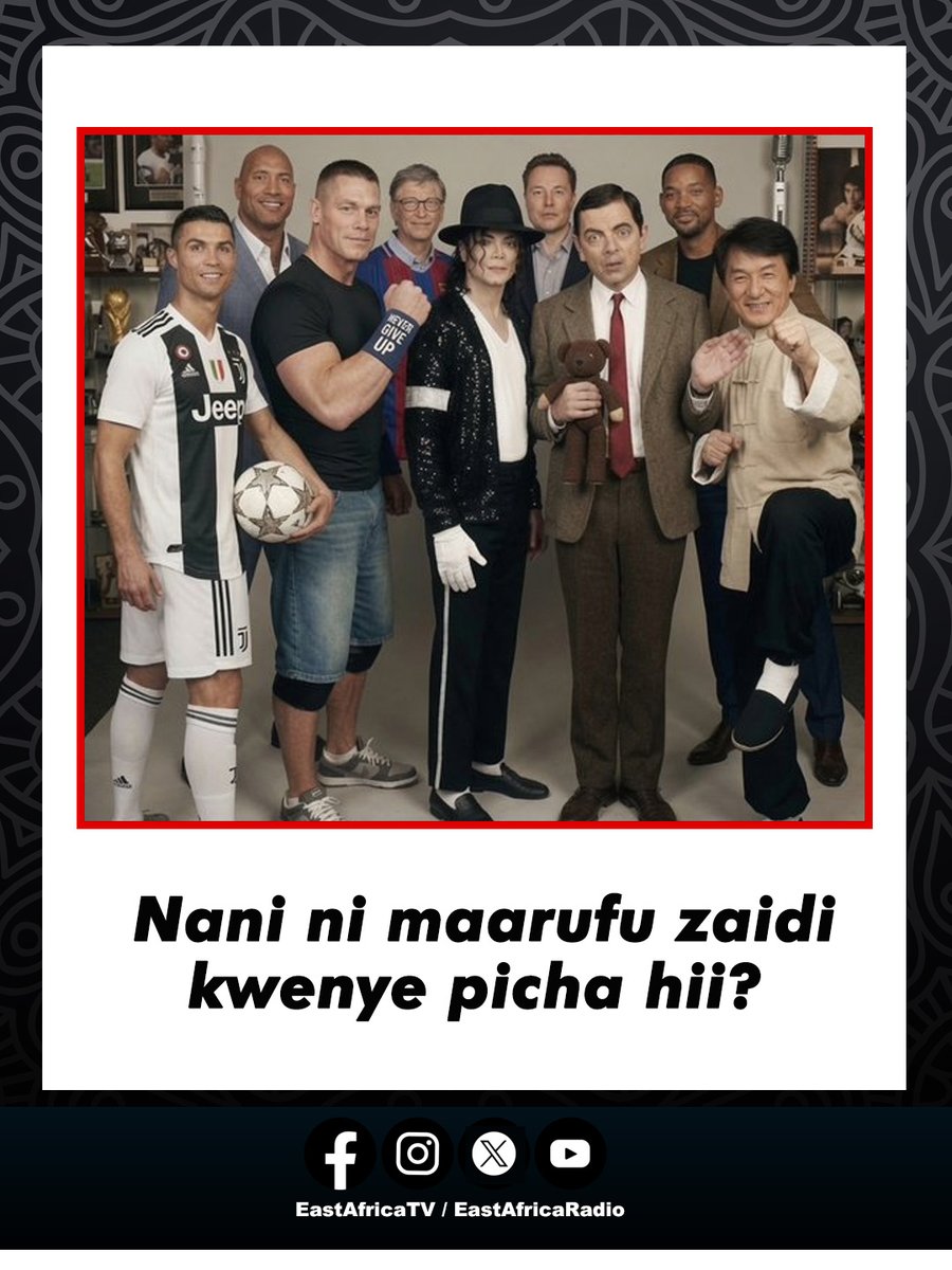 eastafricatv's tweet photo. Nani ni maarufu zaidi kwenye picha hii?
#Dodoso | #EastAfricaTv https://t.co/rJHOPkexYH