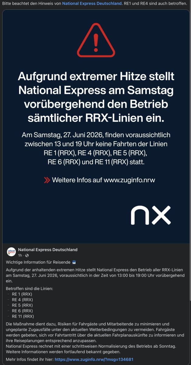 alydemah's tweet photo. Ernsthafte Frage: Sind manche Züge wirklich ungeeignet für solche Hitze? 🤔 https://t.co/8yl7yzWR12